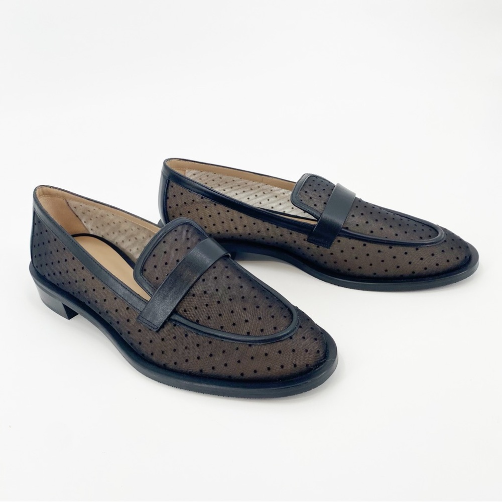 Stuart Weitzman Black Mesh Loafers